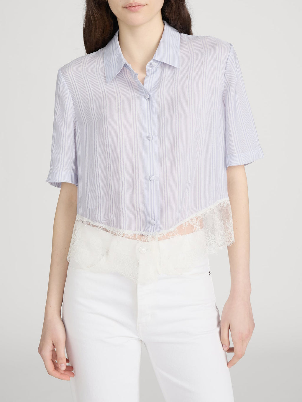 FRAME Stripe Lace Shirt