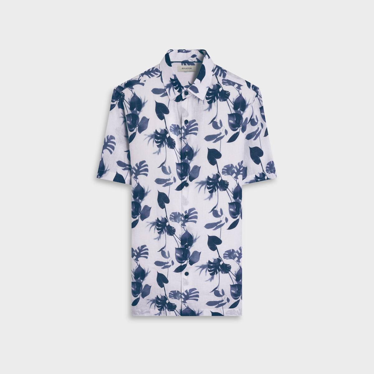 BUGATCHI Vero Leaf Print Short Sleeve Shirt
