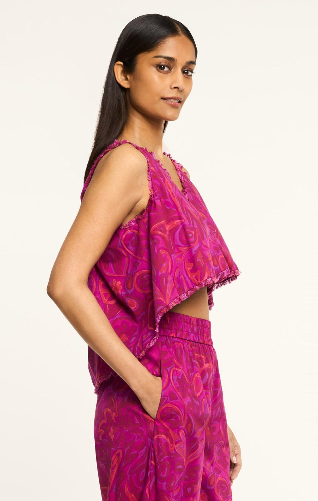 CINQ A SEPT Paisley Bloom Ibbie Top
