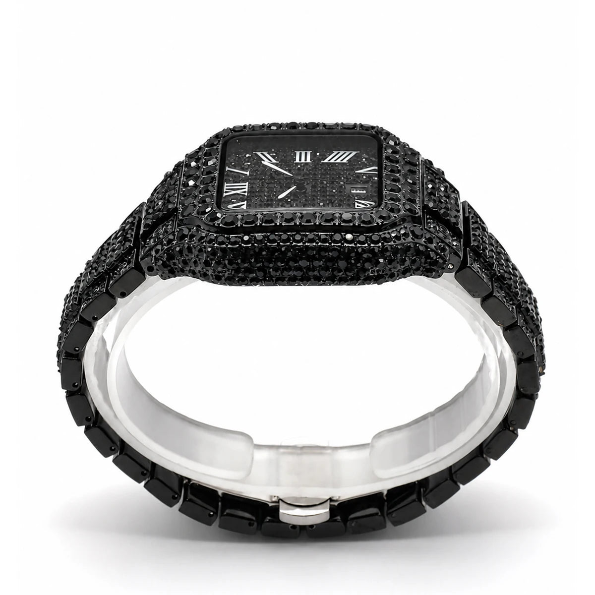 Black Diamond Watch For Men Iced Out Square Men’s Quartz Watches