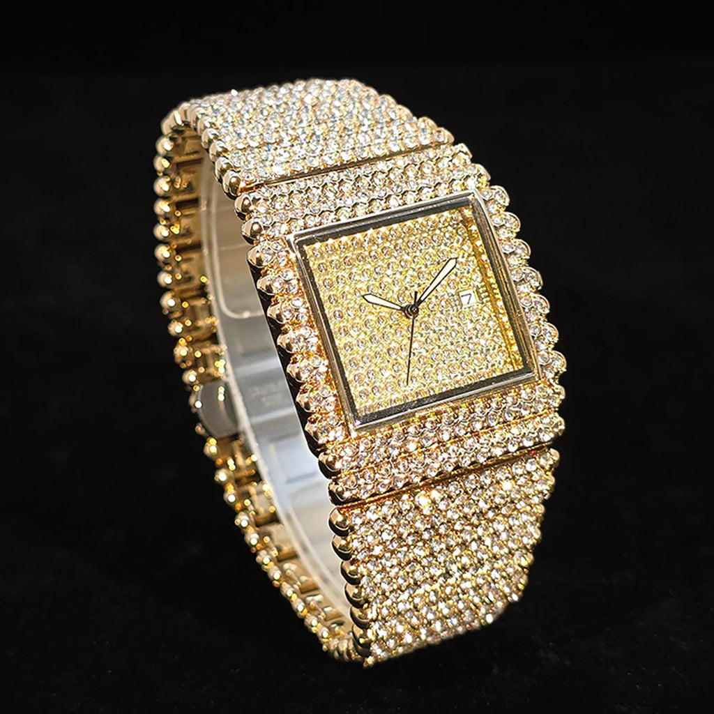 Square Men’s Watch Classic Luxury Design Diamond Watches For Women