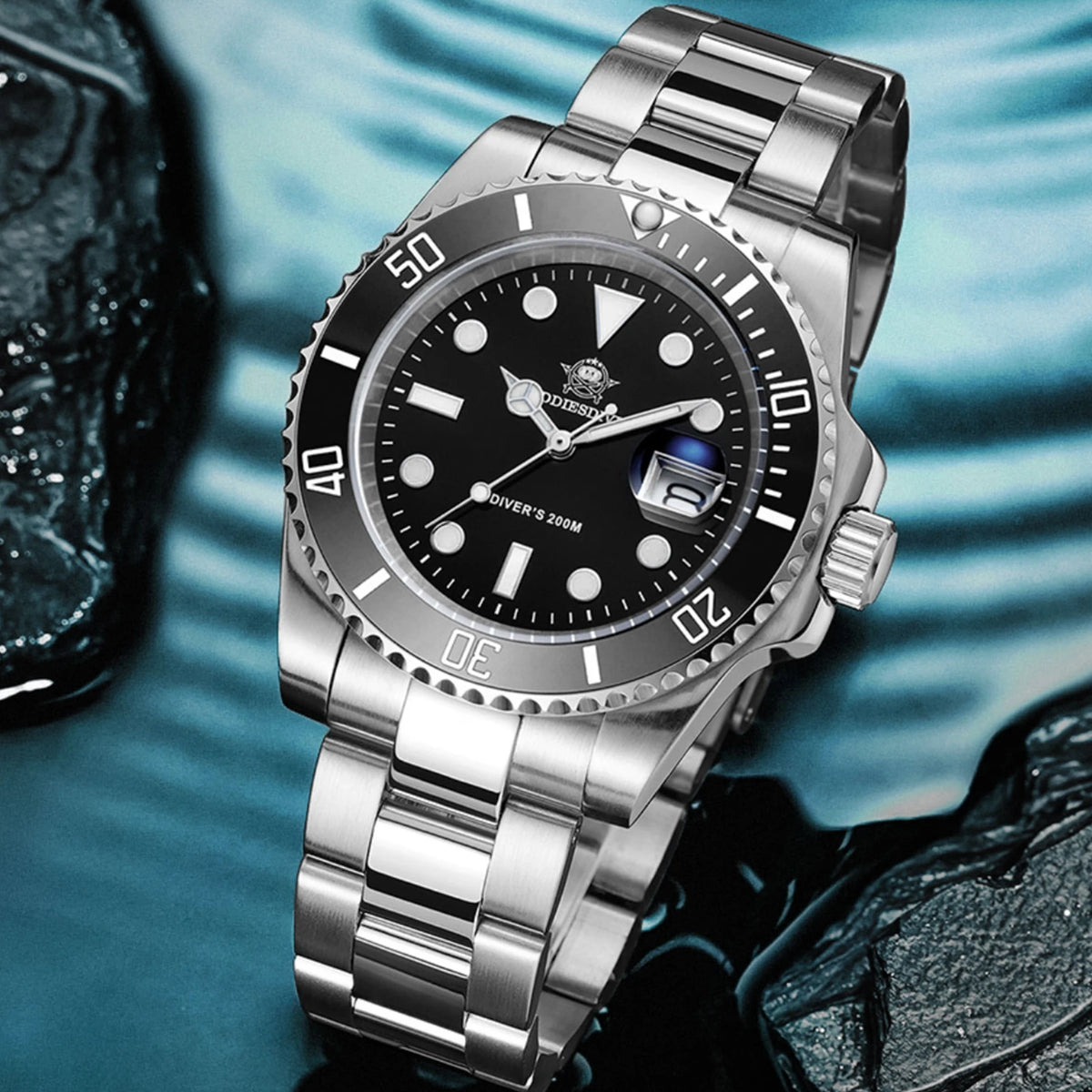 Hot Selling Luxury Men’s Diving Watch Steel BGW9 Luminous Ceramic Bezel 41mm 200M Waterproof Men’s Analog Watch MY-H3