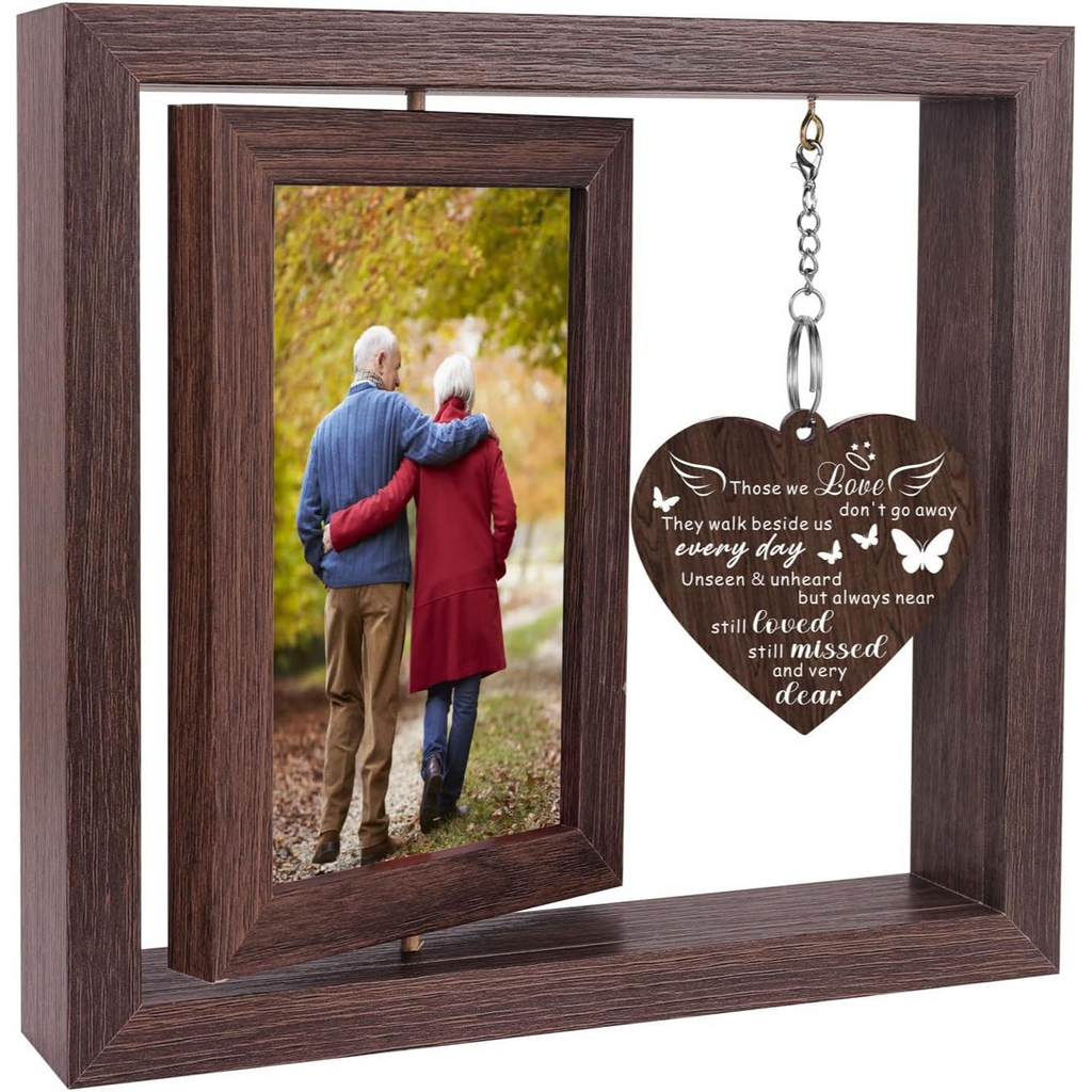 Memorial Sympathy Gifts for Loss of Loved One, Memorial Gift for Loss of Mom Dad Picture Frame, Bereavement Remembrance Condolence Funeral Sentimental In Memory of Loved One Gifts, Display Two 4x6 Photos